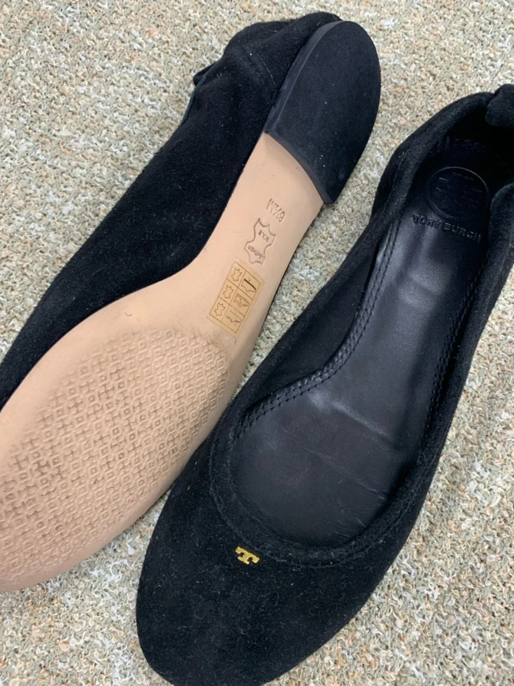 Tory Burch black suede
